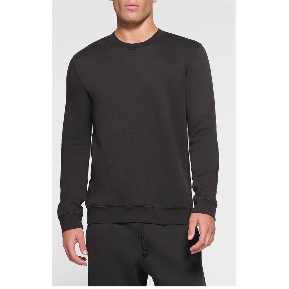 Skims Fleece Lounge Mens Classic‎ Crewneck Sweatshirt  Size Small in Washed Onyx